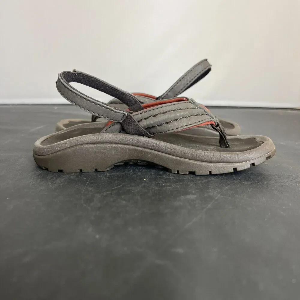 Olukai Hokua Toddler 9/10 Flip Flop Sandals Brown Heel Strap Sandals Boys Chrty